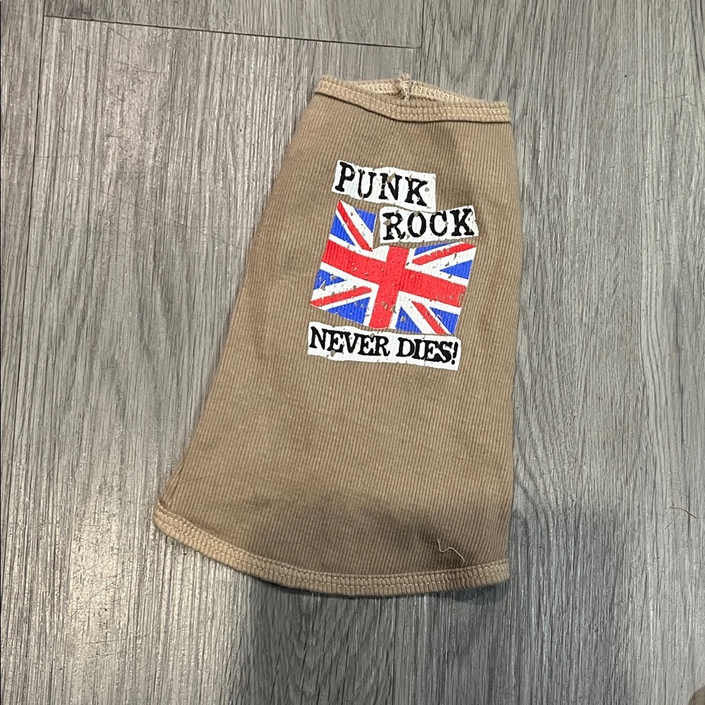 Tan Punk Rock Dog Sweater